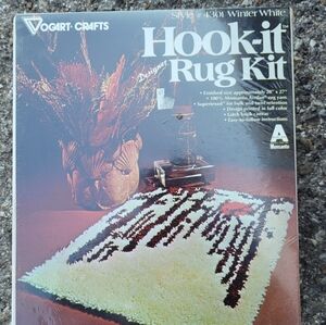 Vintage 70's Vogart Crafts Hook-it Rug Kit #4301 Winter White Sealed Kit Read